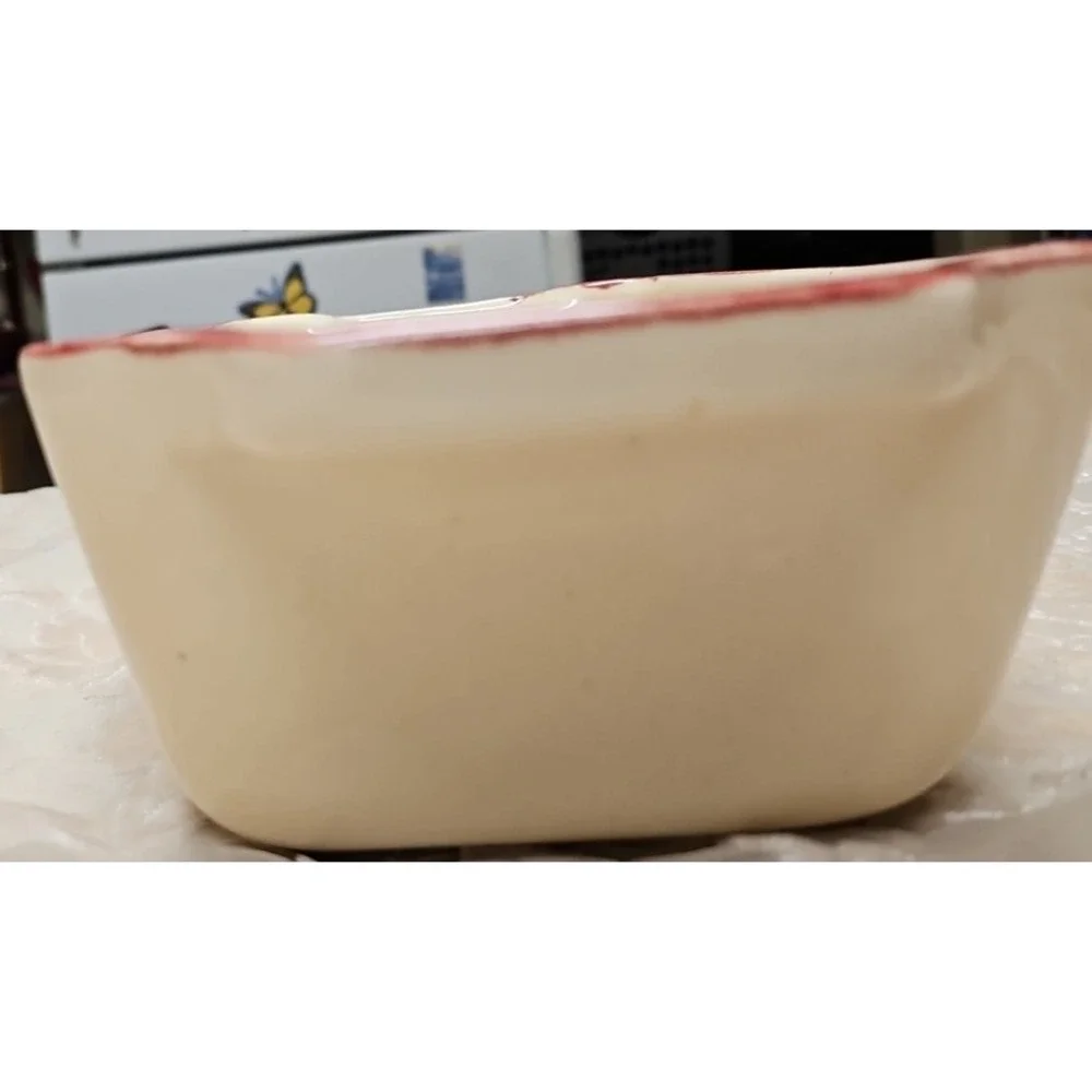 East Texas Pottery Spongeware Loaf Pan Vintage 